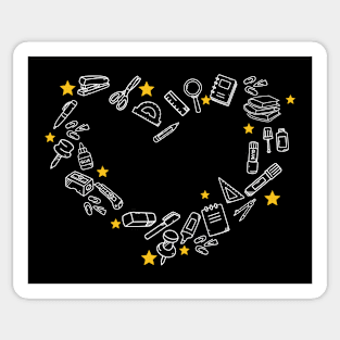 Black and White School Life Sticker